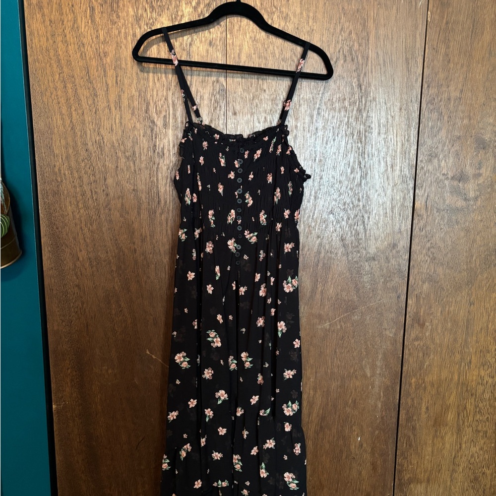 Torrid Floral Chiffon Button up Sleeveless Tunic